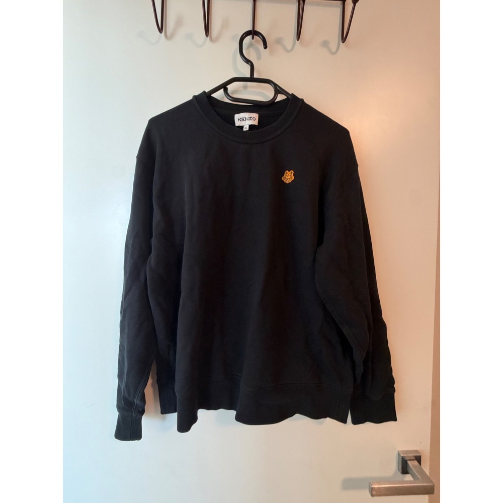 Kenzo Paris Black Tiger Crest Crewneck Sweatshirt‎ XL FB52SW8204ML